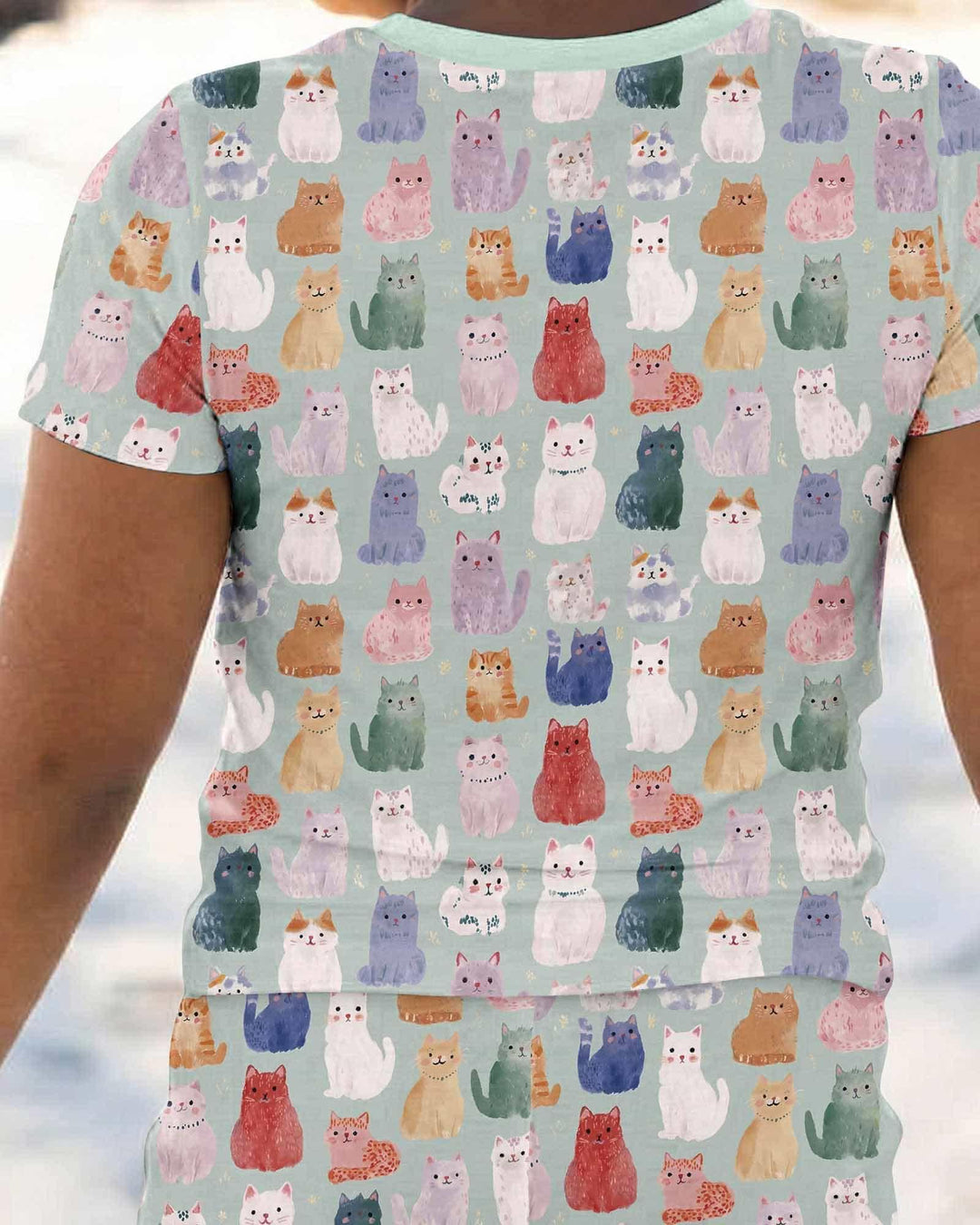 Zweiteiliges, kurzärmliges Pyjama-Set mit Marienkäfern