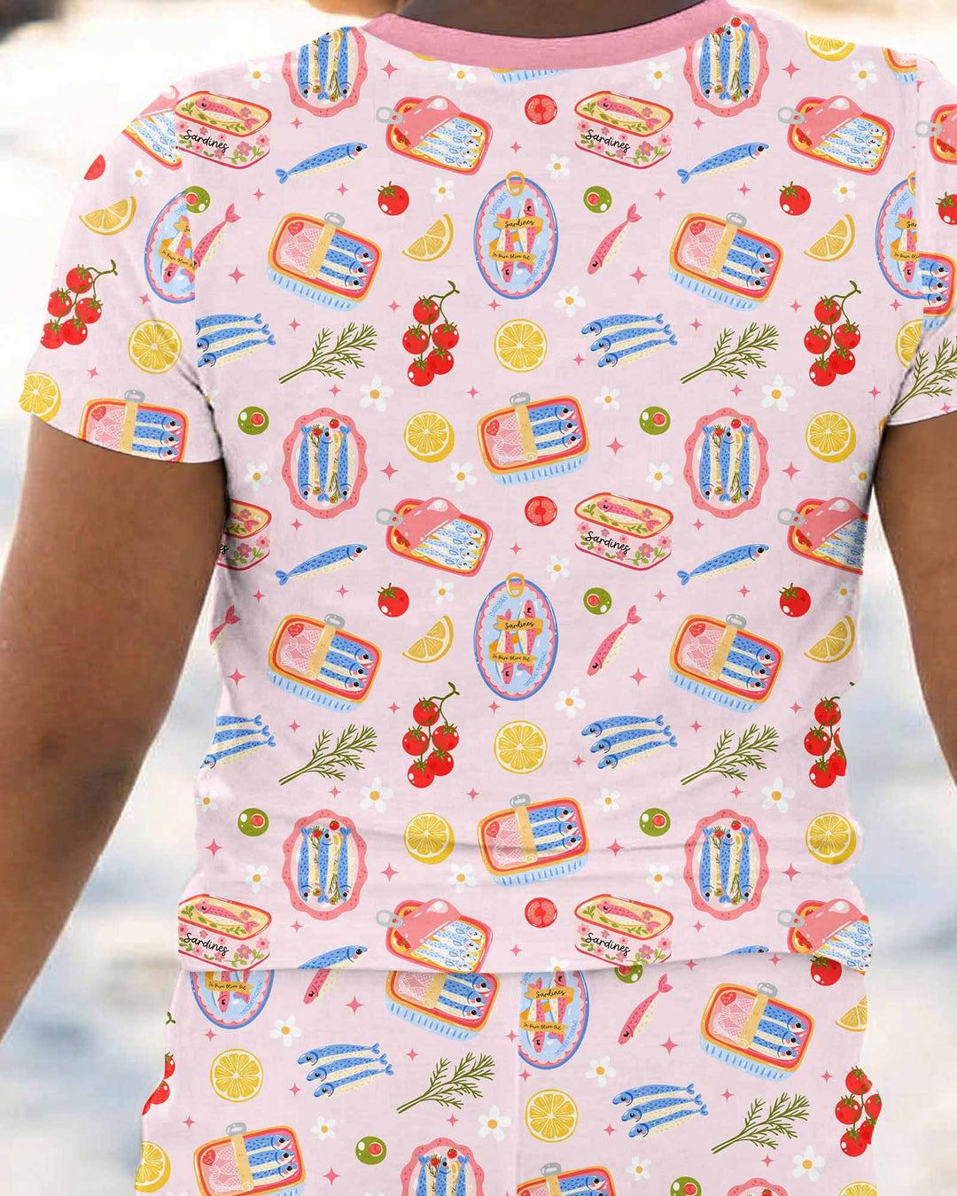 Zweiteiliges, kurzärmliges Pyjama-Set mit Marienkäfern