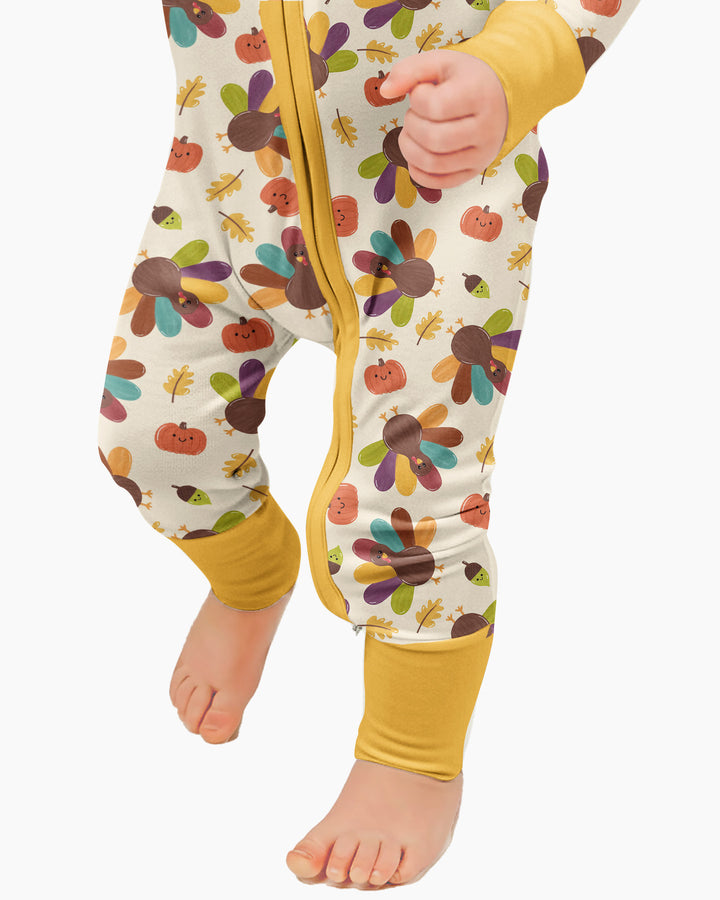 Thankful Turkey Days Bamboo Convertible Zippy