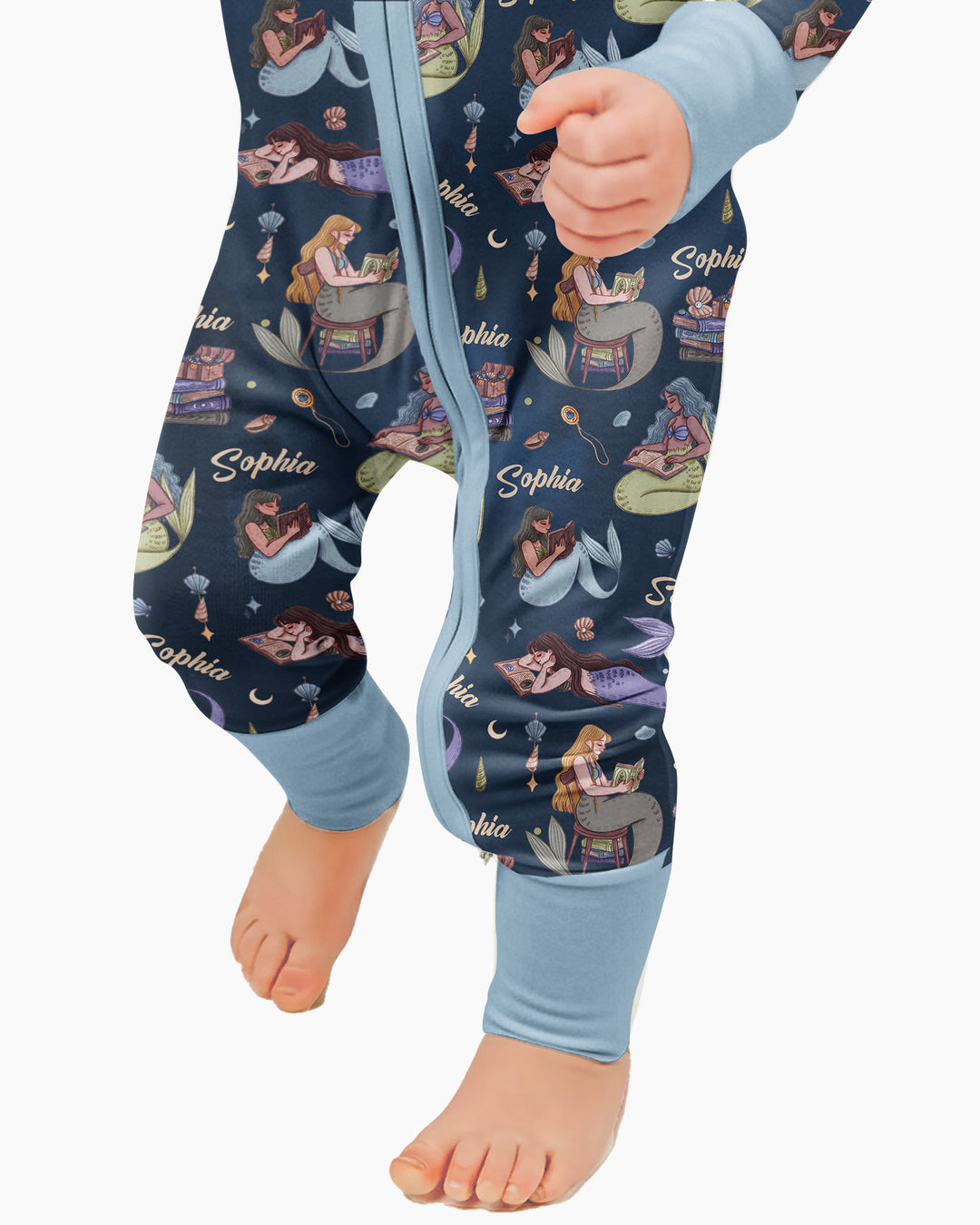 Mermaid Reads Bamboo Convertible Zippy