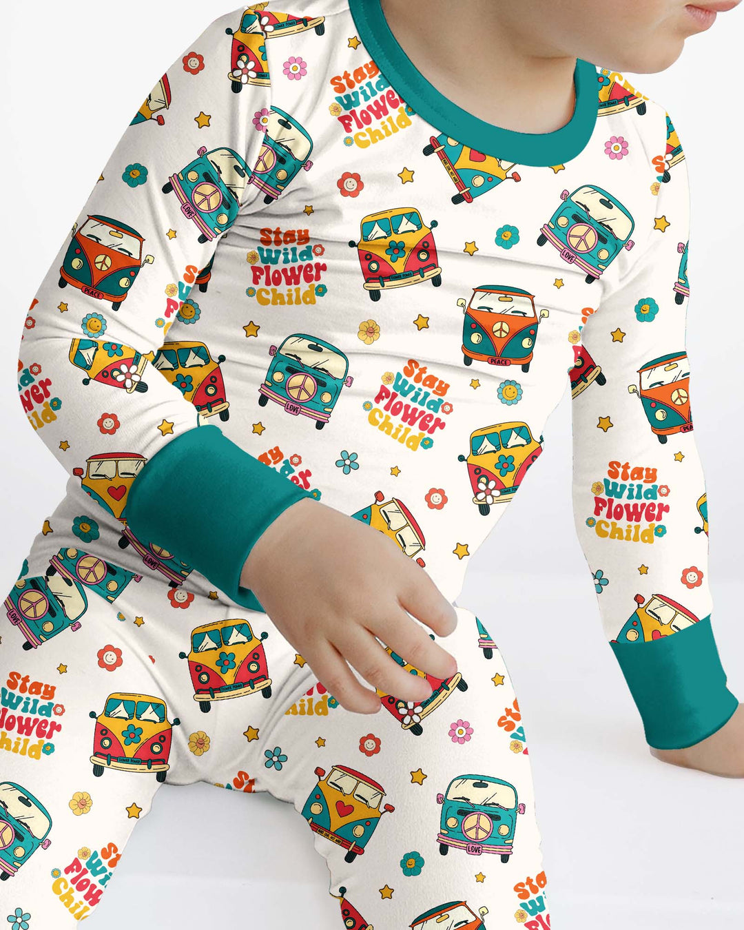 Zweiteiliges Langarm-Pyjama-Set mit Sommerfrüchten