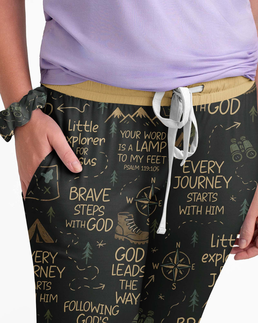 Little Explorer God Leads The Way Bamboo Women Pajama Set