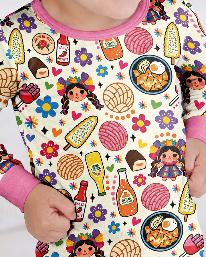 Little Mexican Fiesta Bamboo Two Piece Long Sleeve Pajama Set