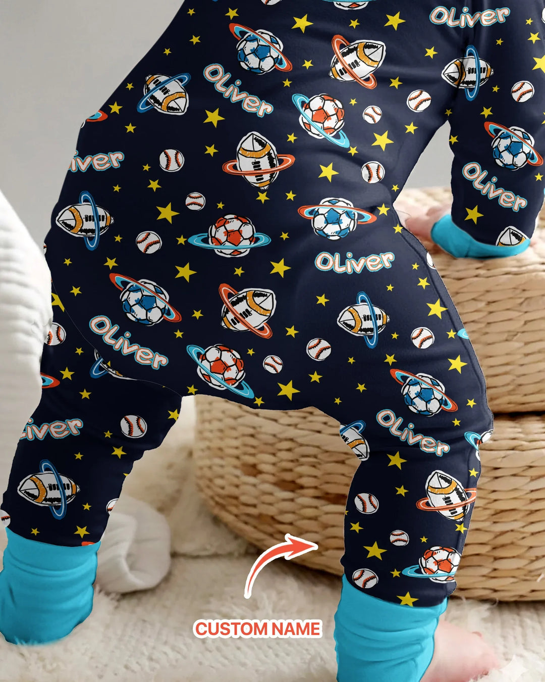 Gerippte Babykleidung mit individuellem Foto - Weich &amp; Skizzenhaft