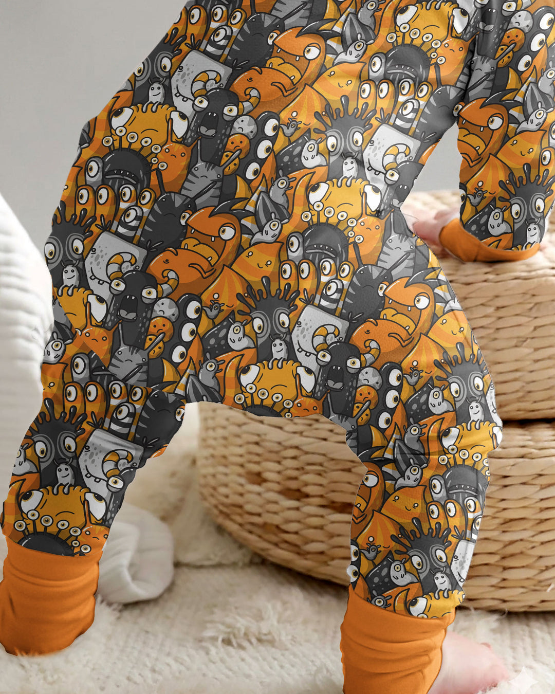 Colorful Doodle Monster Friends Bamboo Convertible Zippy