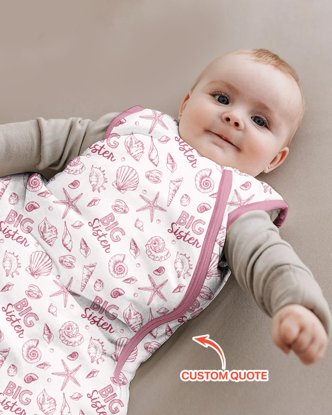 Coquette Seashell Matching Sibling Bamboo Sleep Bag