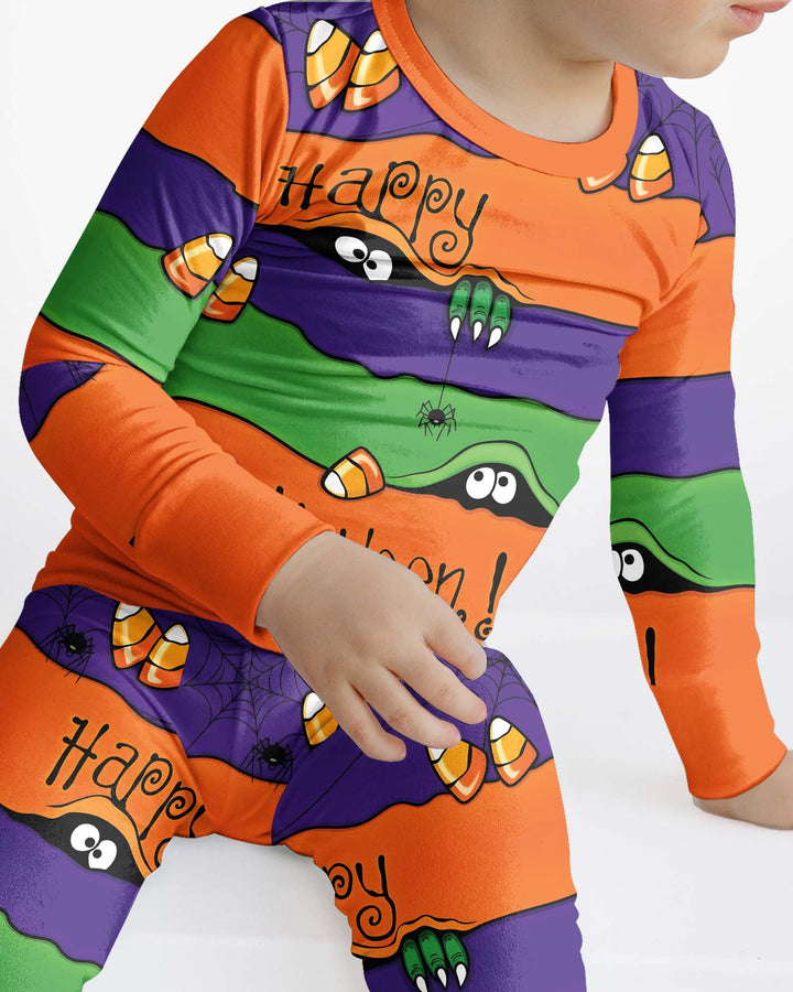 Happy Halloween Bamboo Two Piece Long Sleeve Pajama Set