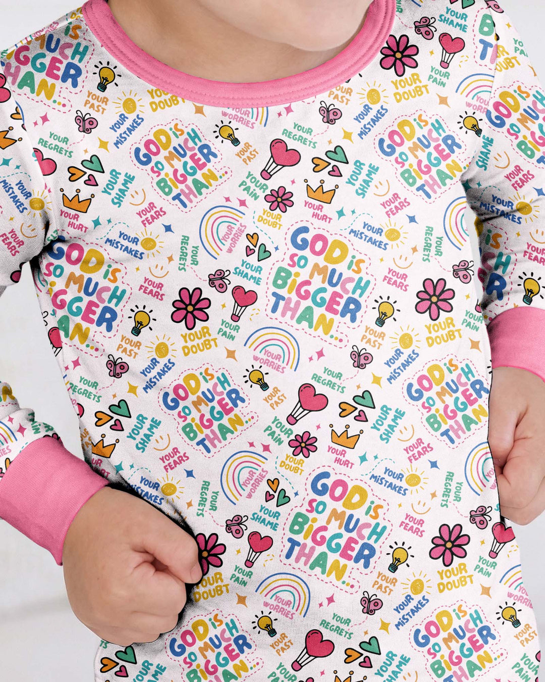 God Is So Much Bigger Bamboo Two Piece Long Sleeve Pajama Set
