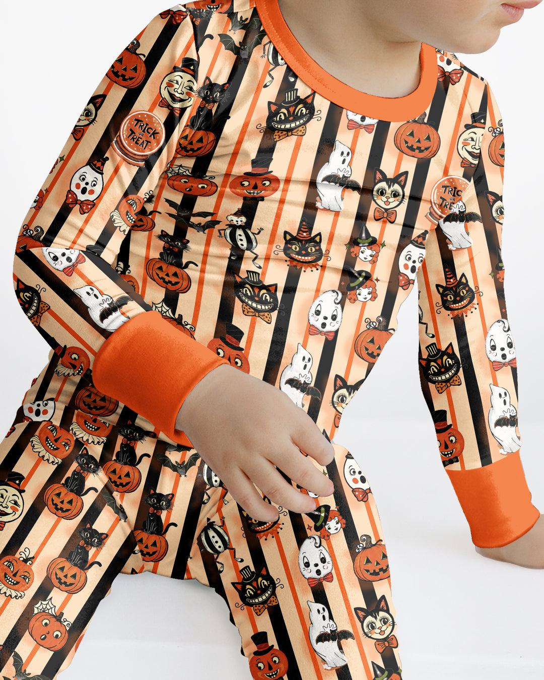 Vintage Halloween Bamboo Two Piece Long Sleeve Pajama Set