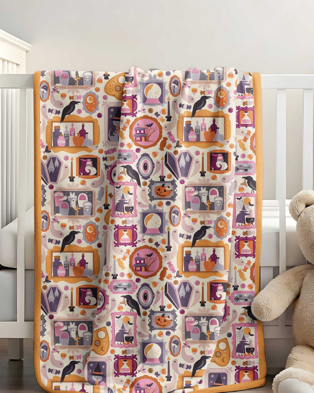 Spooky Portraits Bamboo Blanket