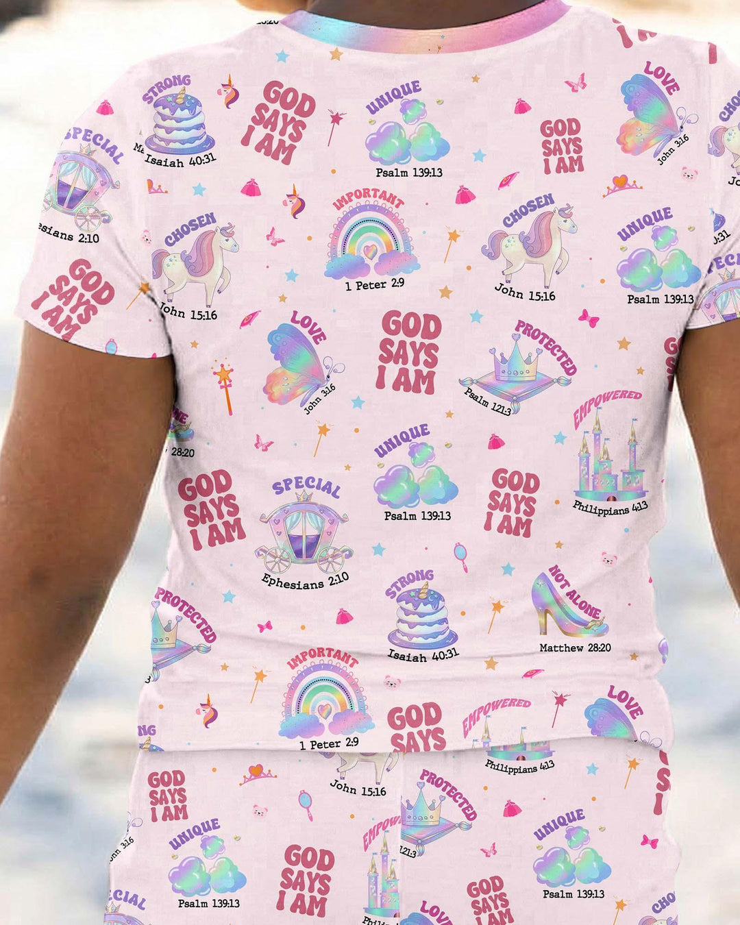 Zweiteiliges, kurzärmliges Pyjama-Set mit Marienkäfern