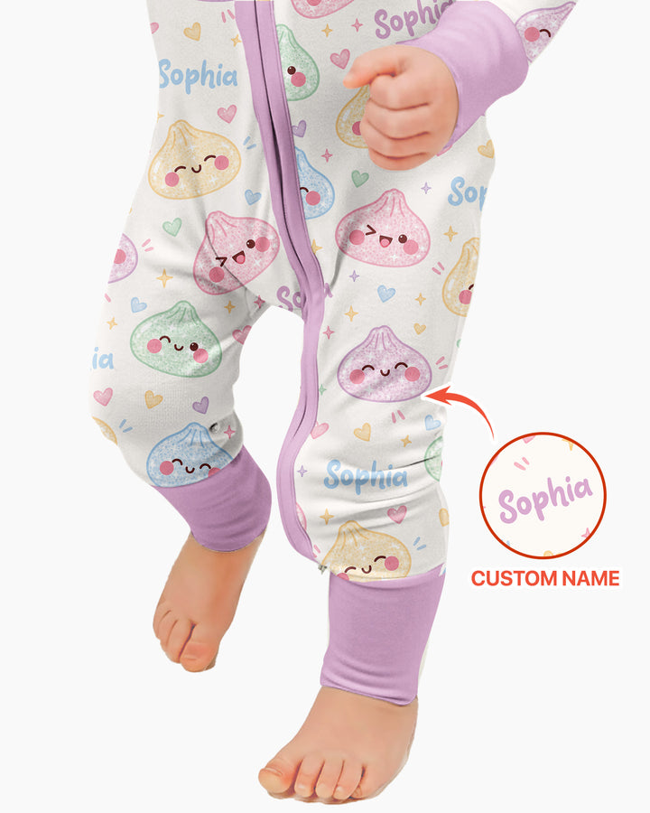 Cute Pastel Dumpling Kawaii Food Bamboo Convertible Zippy