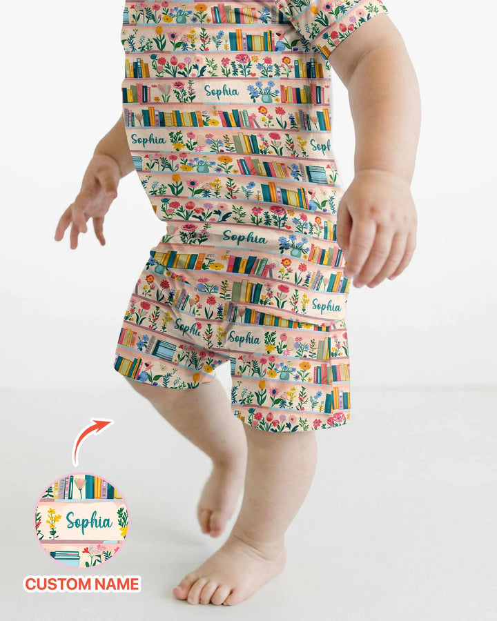 Schlafanzug-Set zweiteilig, kurze Ärmel, kurze Hose, Bambus