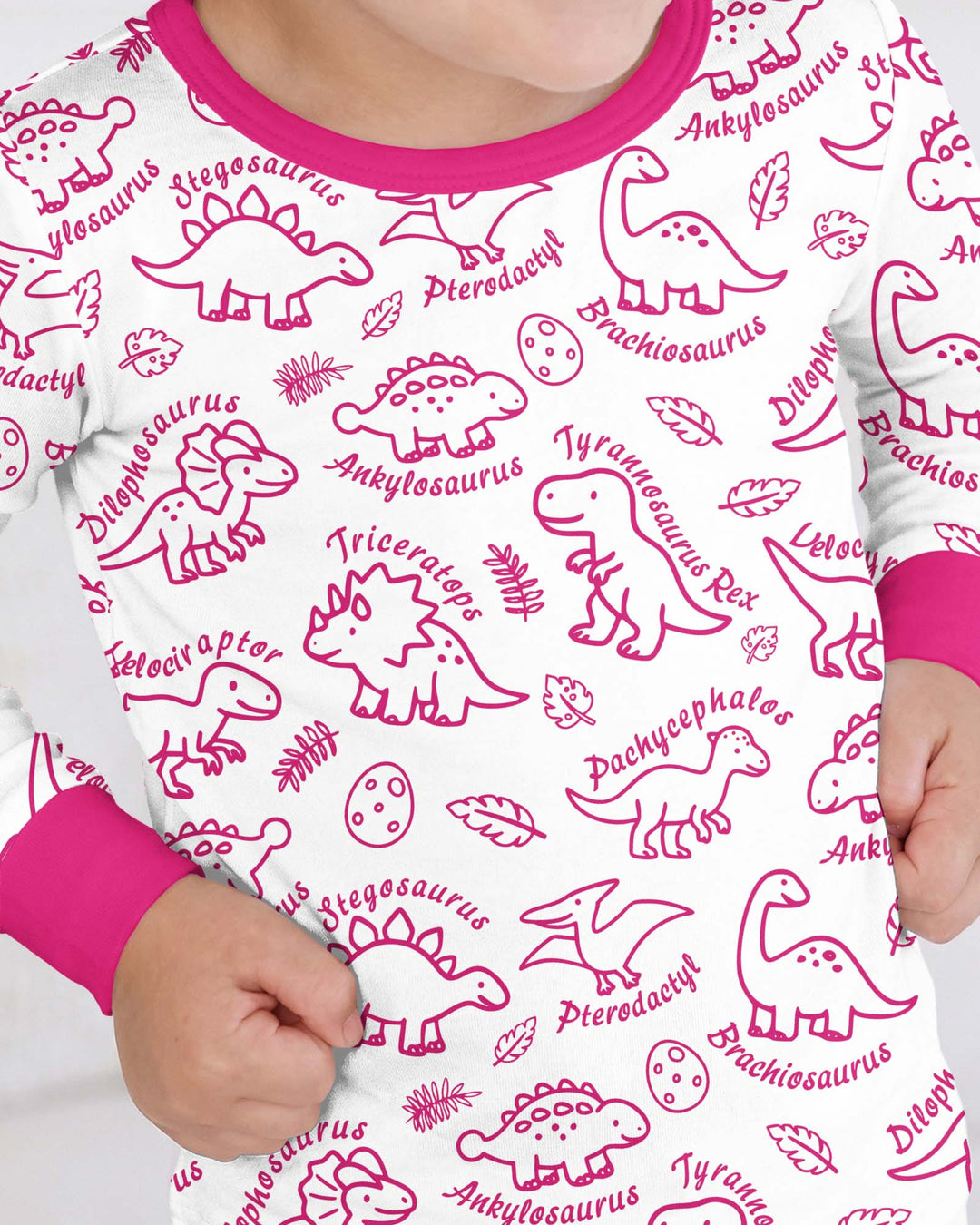 Dinosaur Park Bamboo Two Piece Long Sleeve Pajama Set