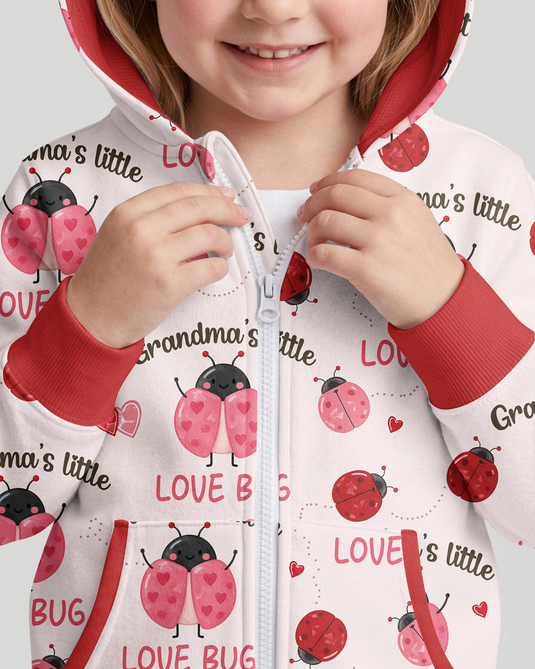 Grandma's Little Love Bug Bamboo Zip Hoodie