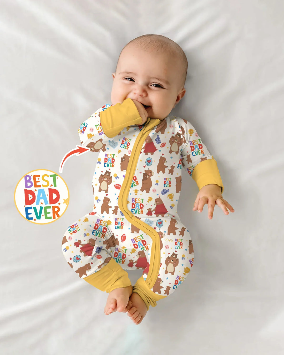 Gerippte Babykleidung mit individuellem Foto - Weich &amp; Skizzenhaft