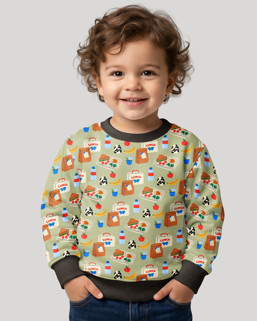 Template Damen-Rundhals-Sweatshirt aus Bambus