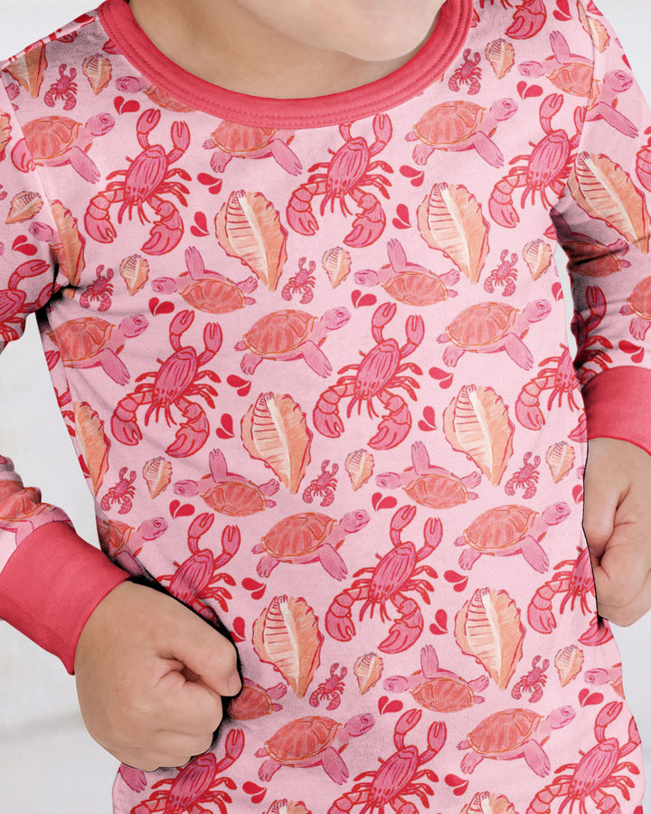 Seaside Sweeties Bamboo Two Piece Long Sleeve Pajama Set