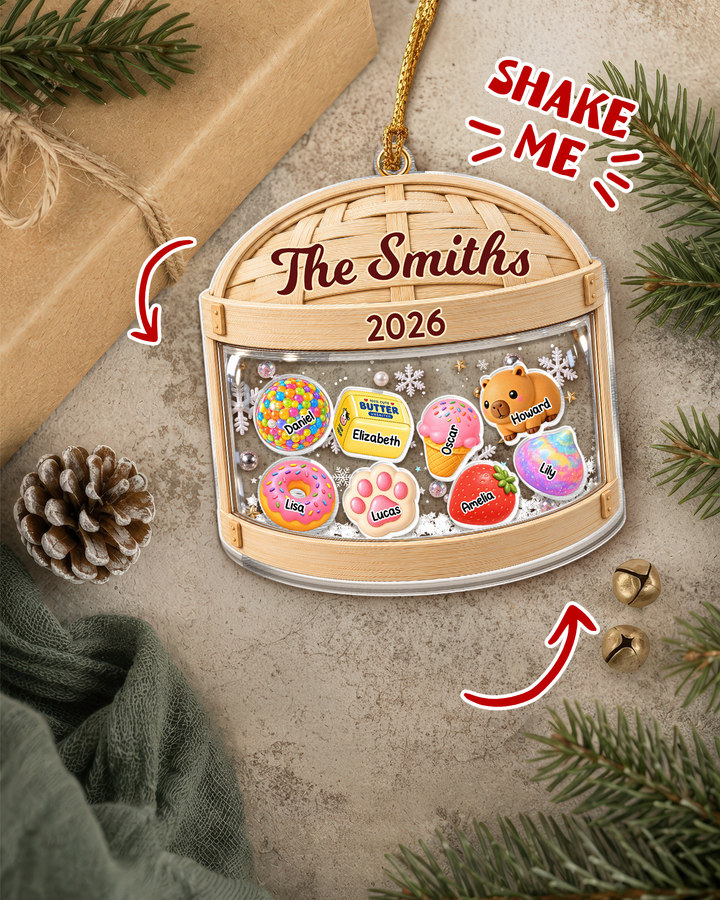 Squishies Family Shaker Ornament