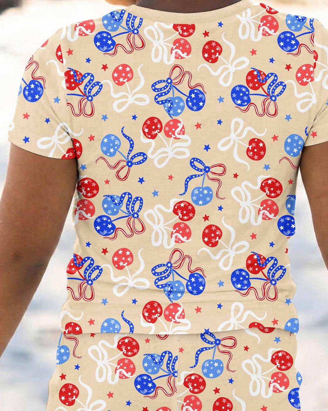Zweiteiliges, kurzärmliges Pyjama-Set mit Marienkäfern