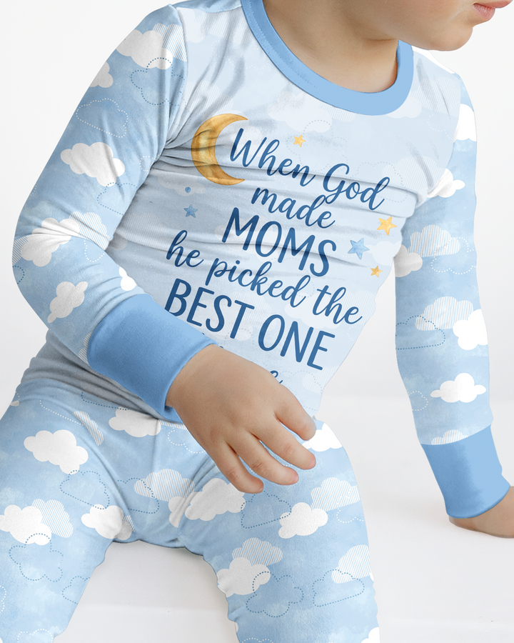 God Made The Best Mom Bamboo Two Piece Long Sleeve Pajama Set