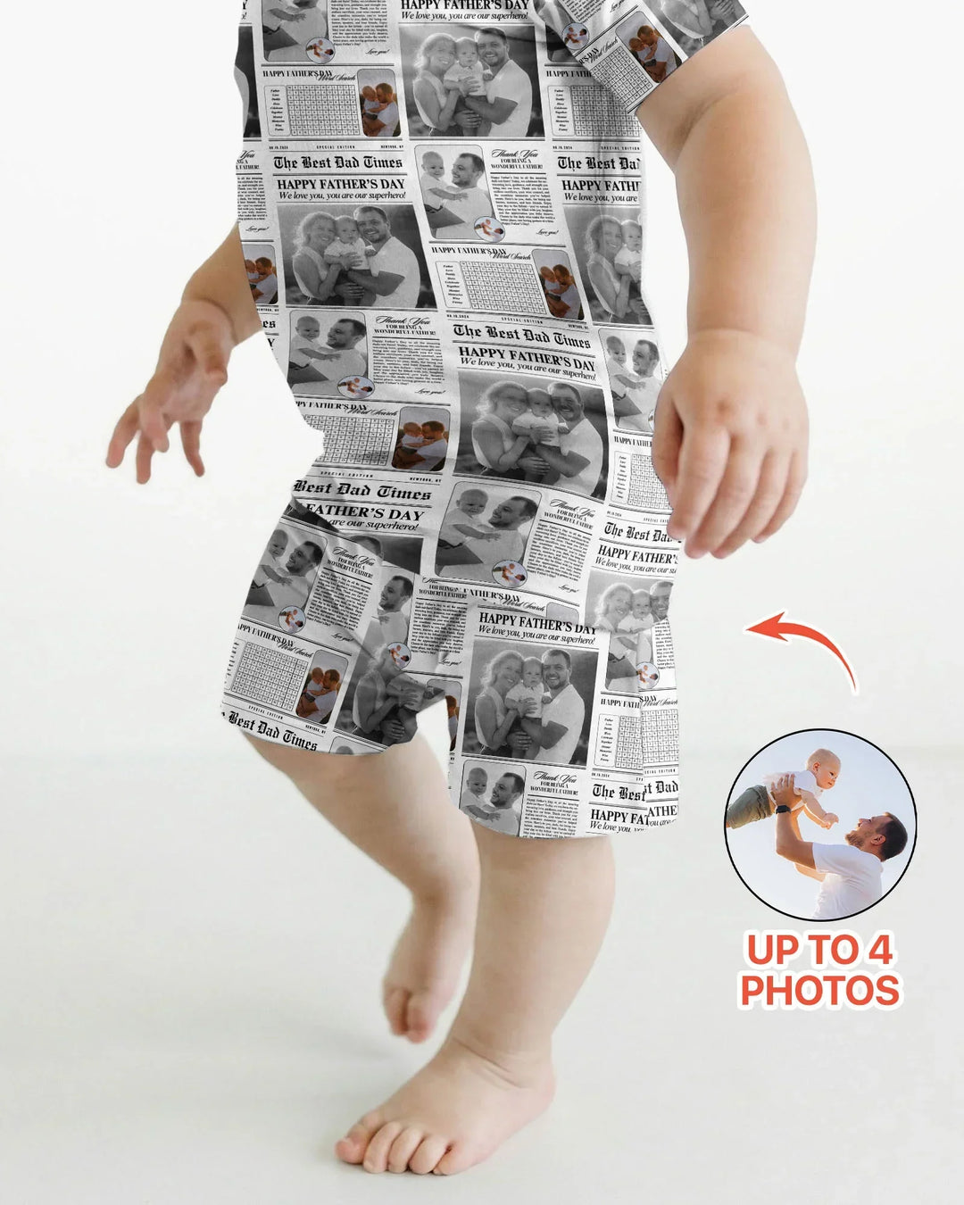 Zweiteiliges Pyjama-Set mit kurzen Ärmeln und Shorts im Sommer-Design