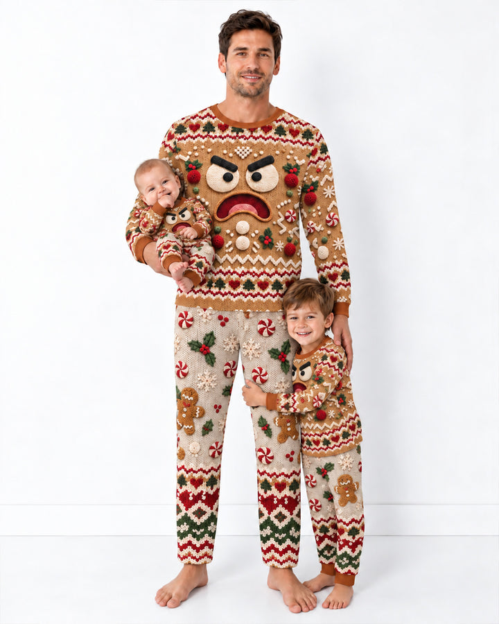 Grumpy Gingerbread Crew Bamboo Men's Pajama Set