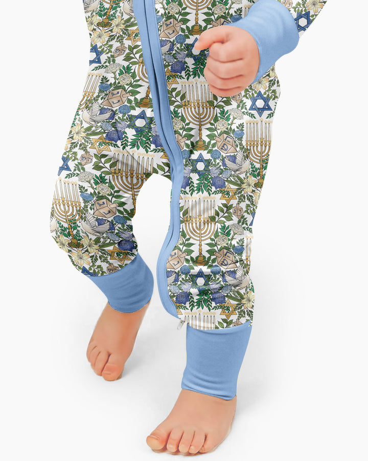 Hanukkah the Festival of Lights Mommy & Me Matching Bamboo Convertible Zippy