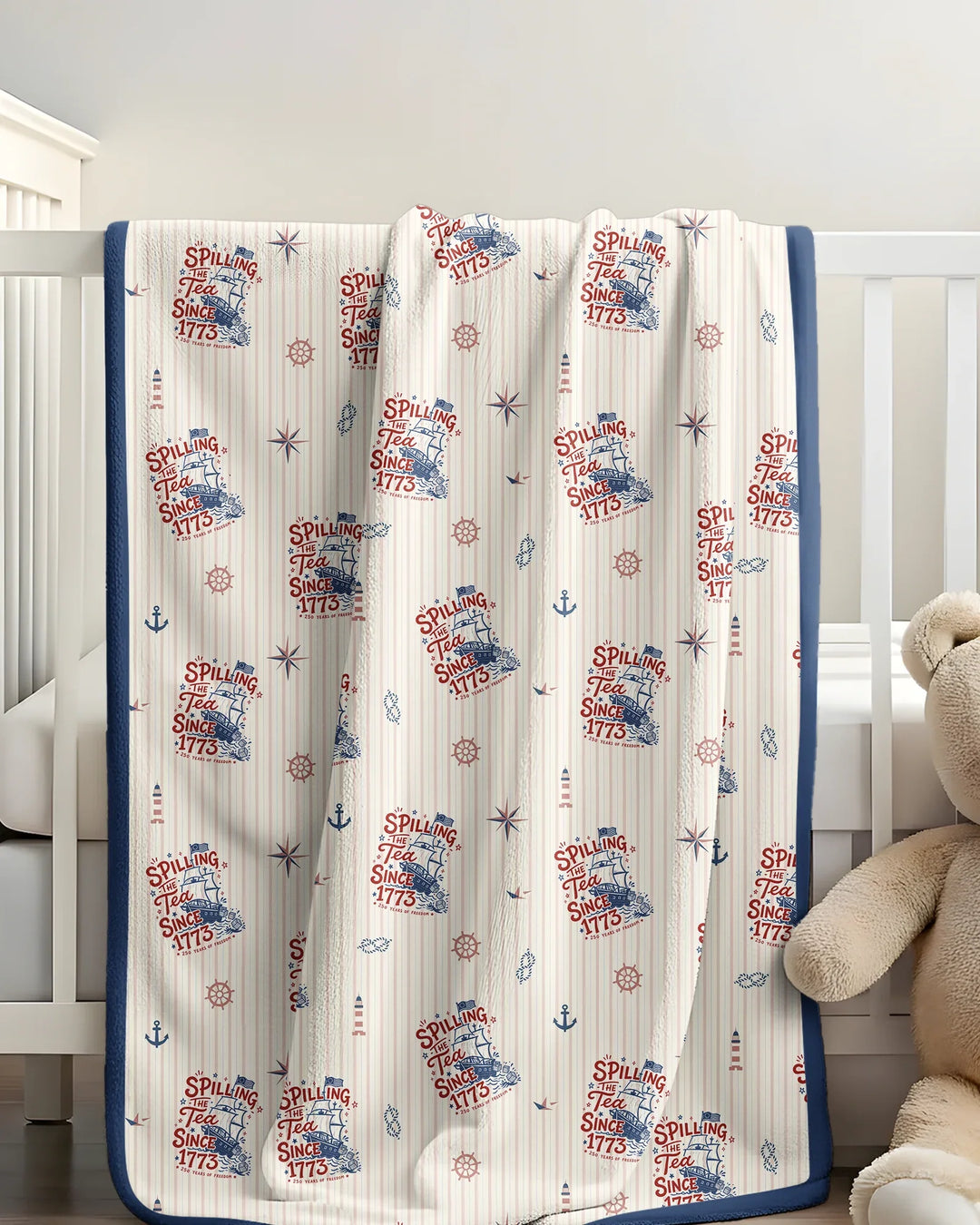 Spilling The Tea Since 1773 Family Matching Bamboo Blanket