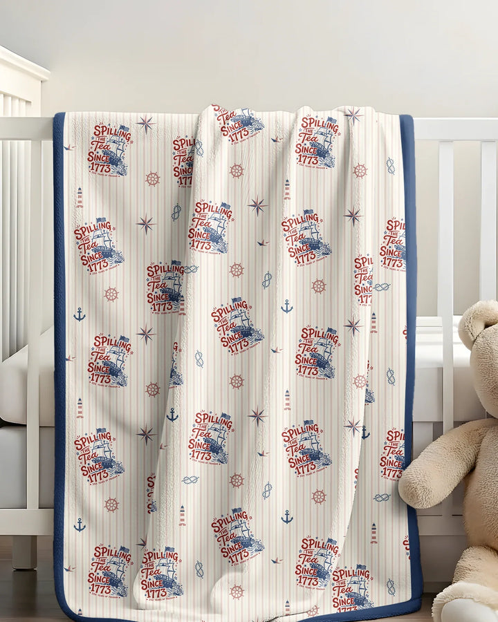 Spilling The Tea Since 1773 Family Matching Bamboo Blanket