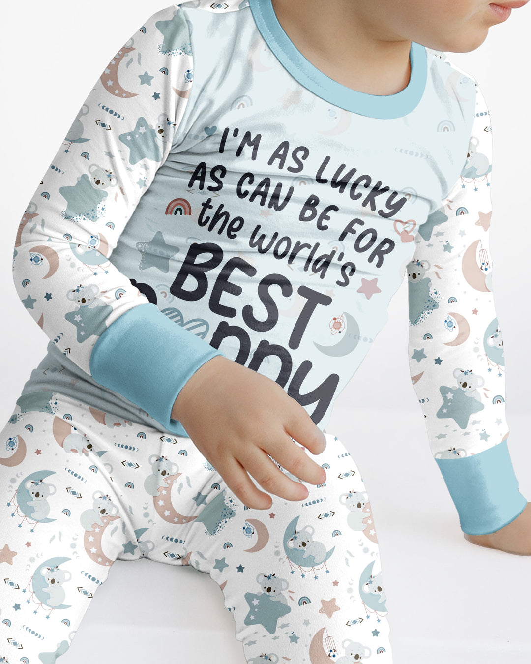 The World's Best Daddy Belongs To Me Bamboo Two Piece Long Sleeve Pajama Set