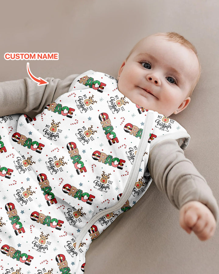 Custom Name "My First Christmas 2025" - Bamboo Sleep Bag (G)