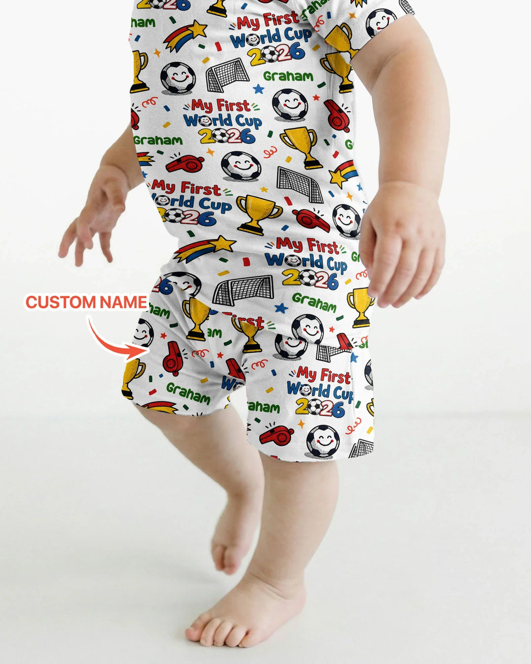 Zweiteiliges Pyjama-Set mit kurzen Ärmeln und Shorts im Sommer-Design