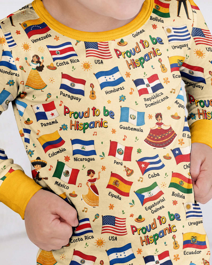 Proud To Be Hispanic Bamboo Two Piece Long Sleeve Pajama Set
