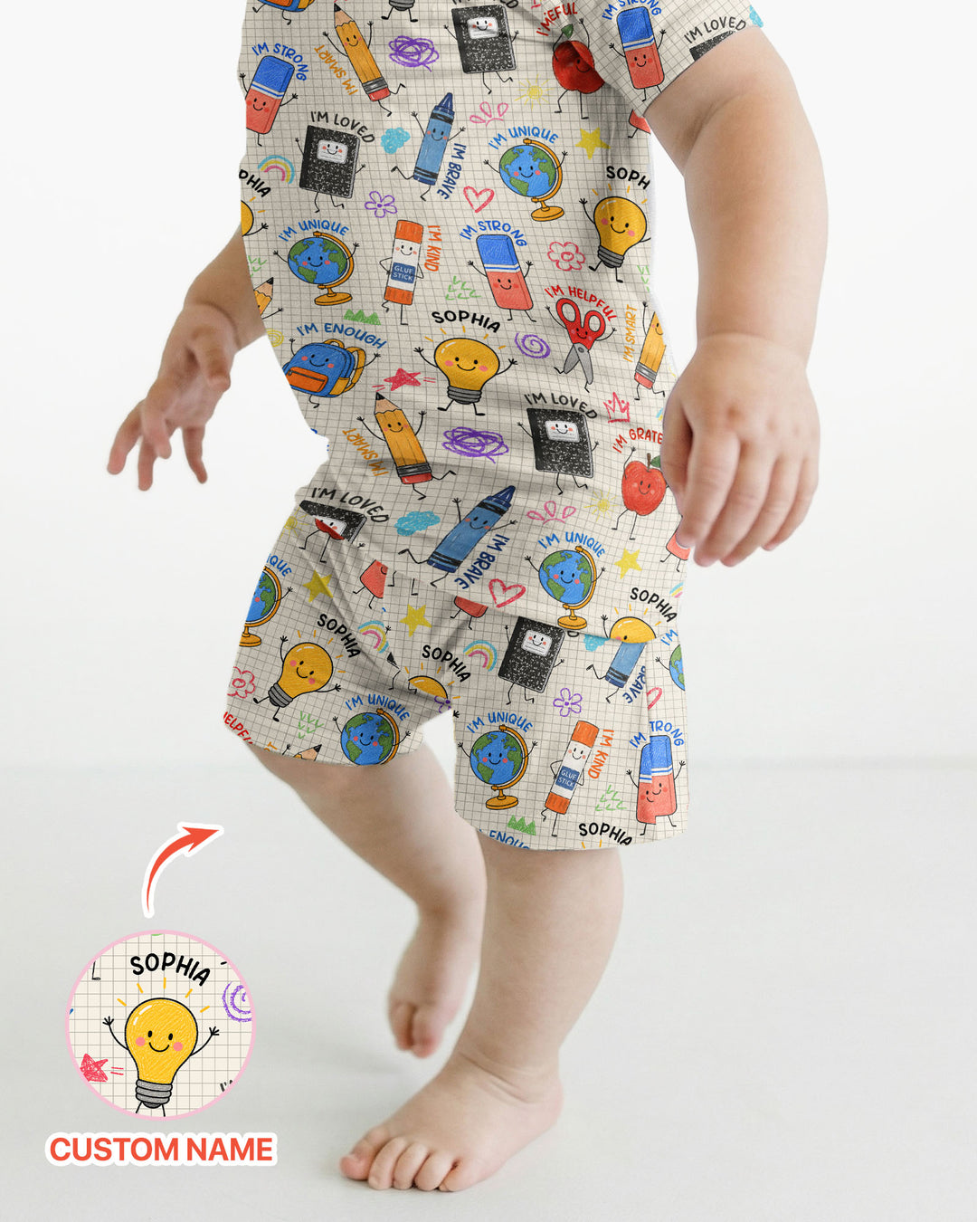 Schlafanzug-Set zweiteilig, kurze Ärmel, kurze Hose, Bambus