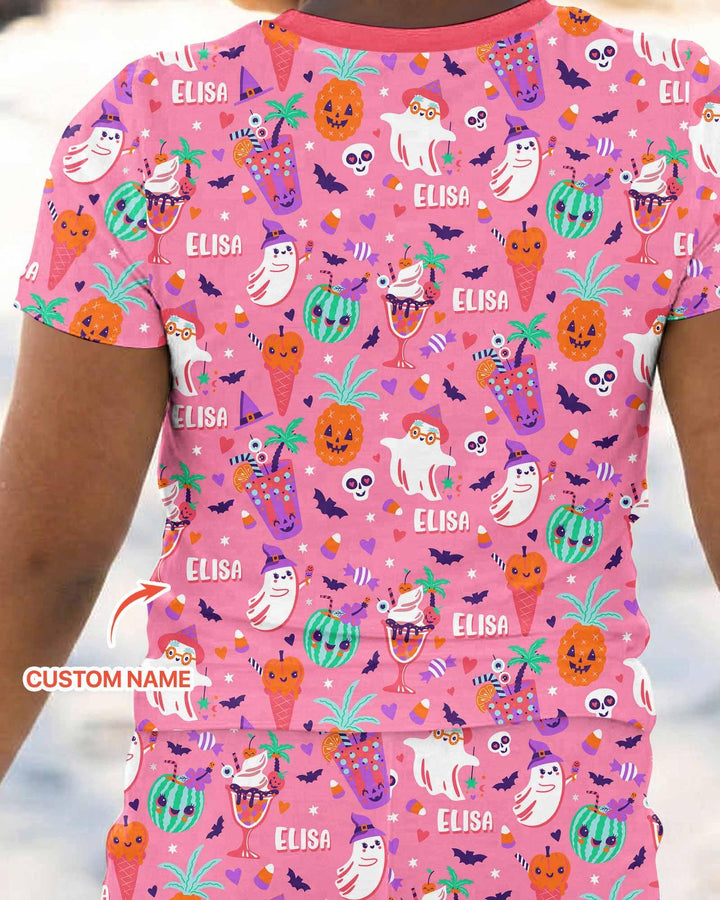 Zweiteiliges, kurzärmliges Pyjama-Set mit Marienkäfern