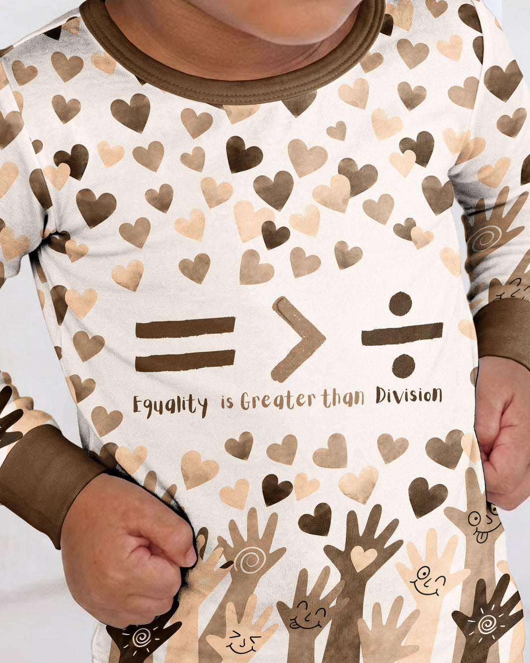 Equality Is Better Than Division Bamboo Two Piece Long Sleeve Pajama Set