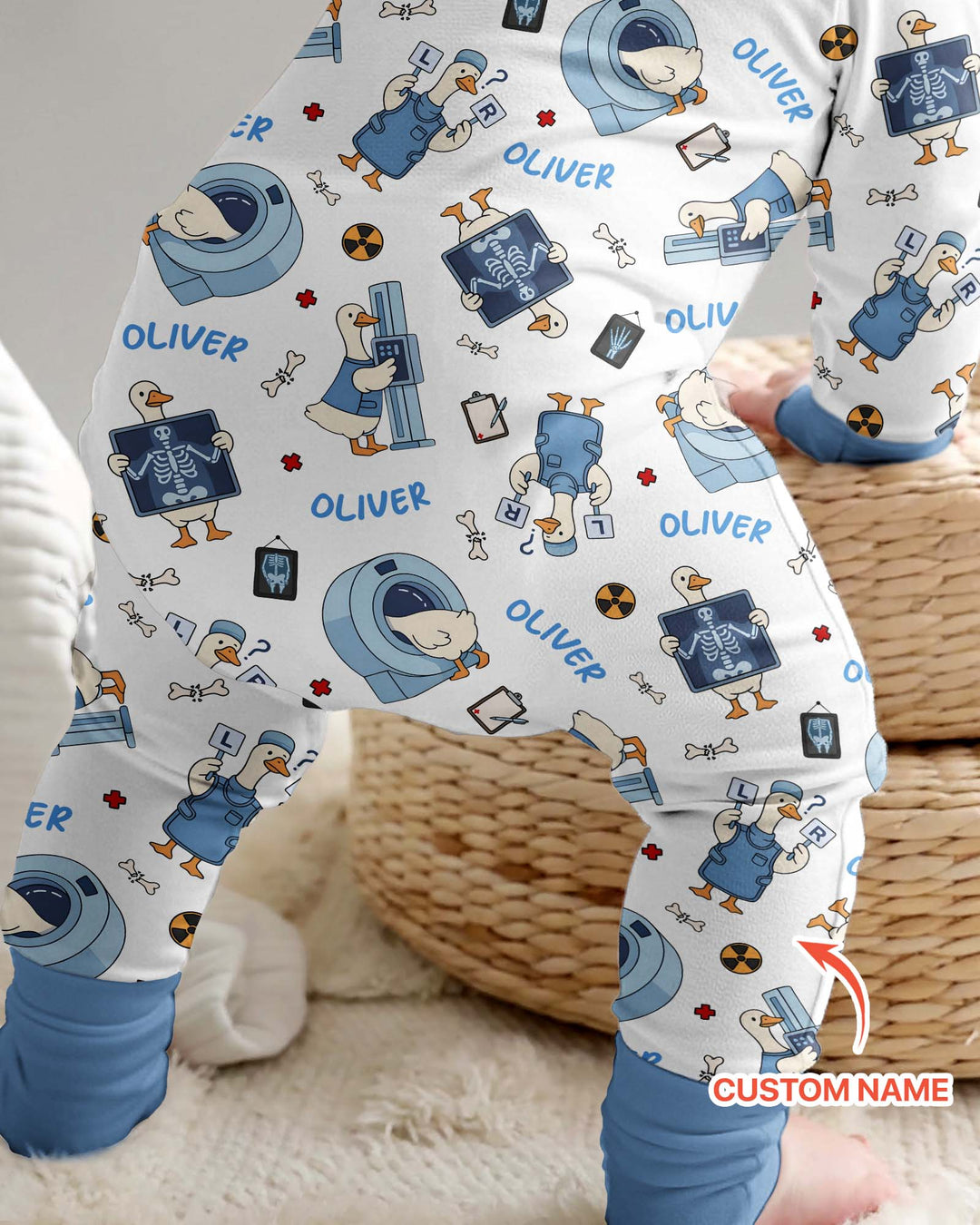 Gerippte Babykleidung mit individuellem Foto - Weich &amp; Skizzenhaft