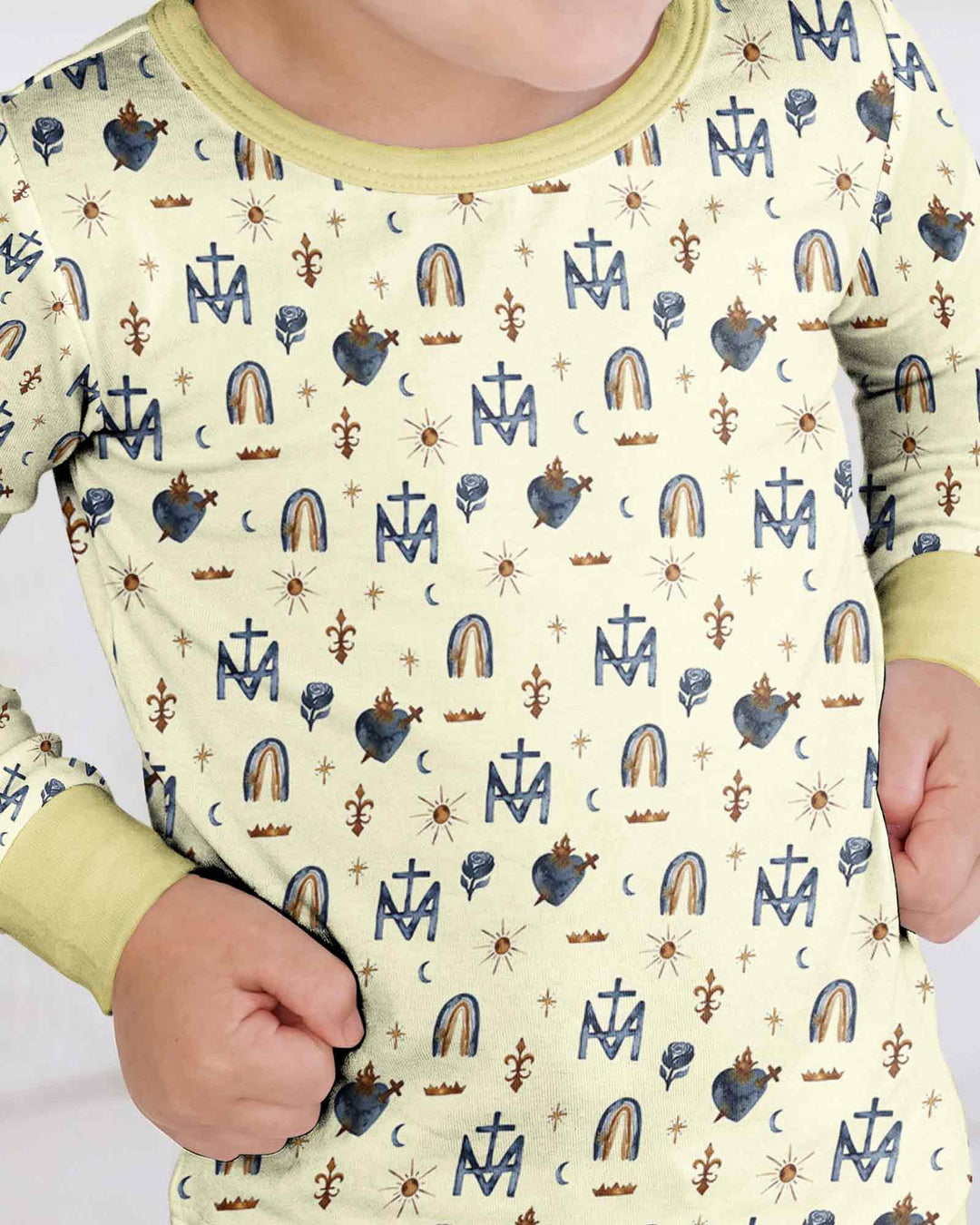 Zweiteiliges Langarm-Pyjama-Set mit Sommerfrüchten