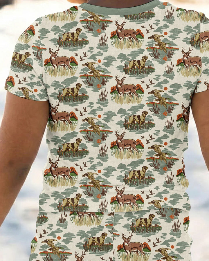 Zweiteiliges, kurzärmliges Pyjama-Set mit Marienkäfern