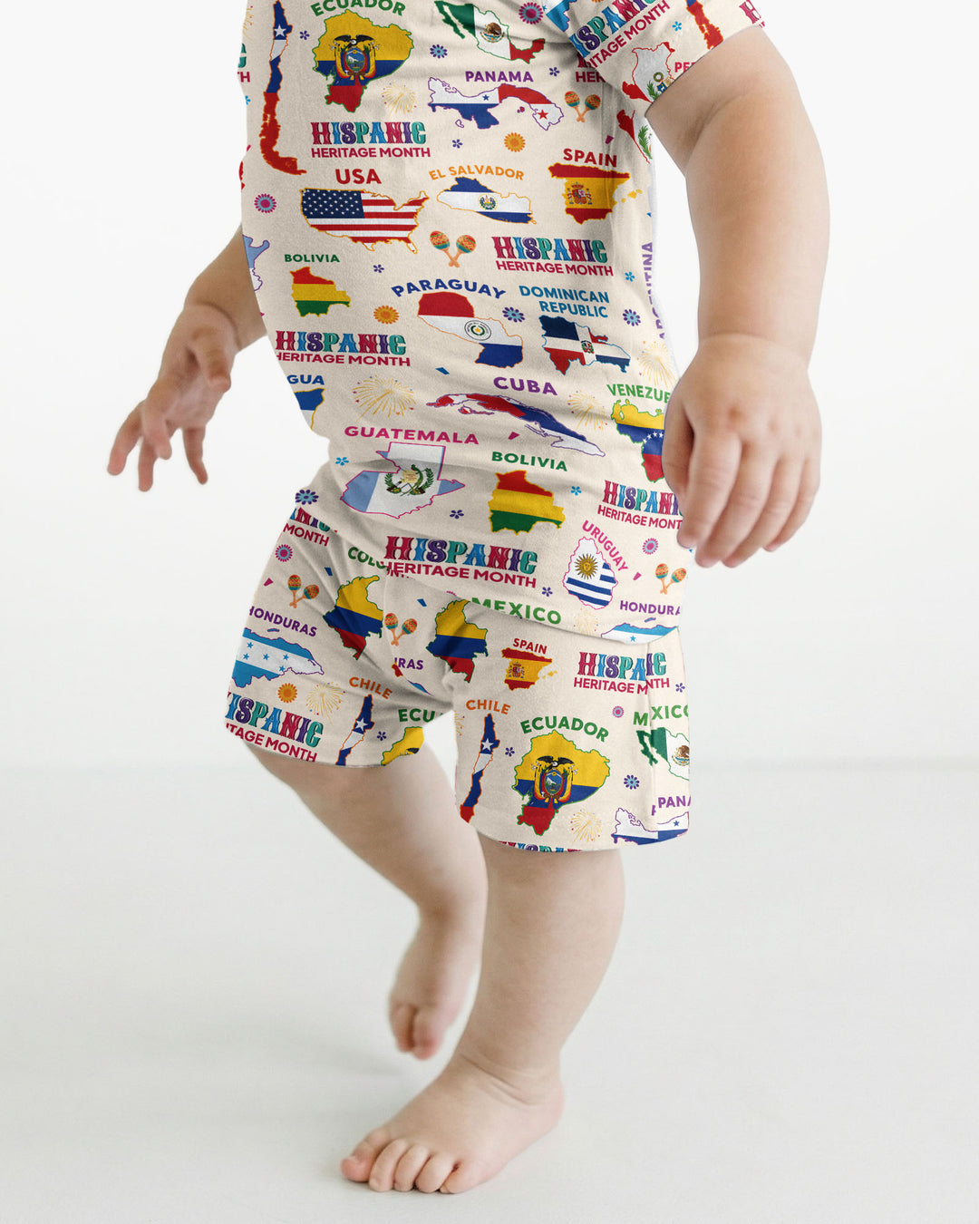 Schlafanzug-Set zweiteilig, kurze Ärmel, kurze Hose, Bambus