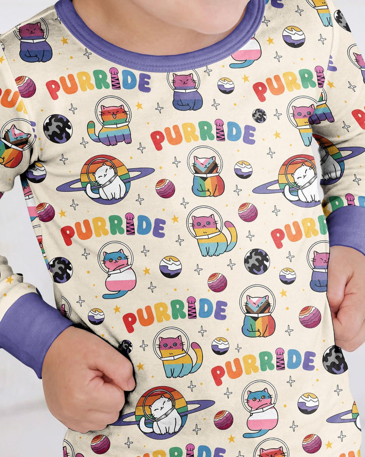 Zweiteiliges Langarm-Pyjama-Set mit Sommerfrüchten