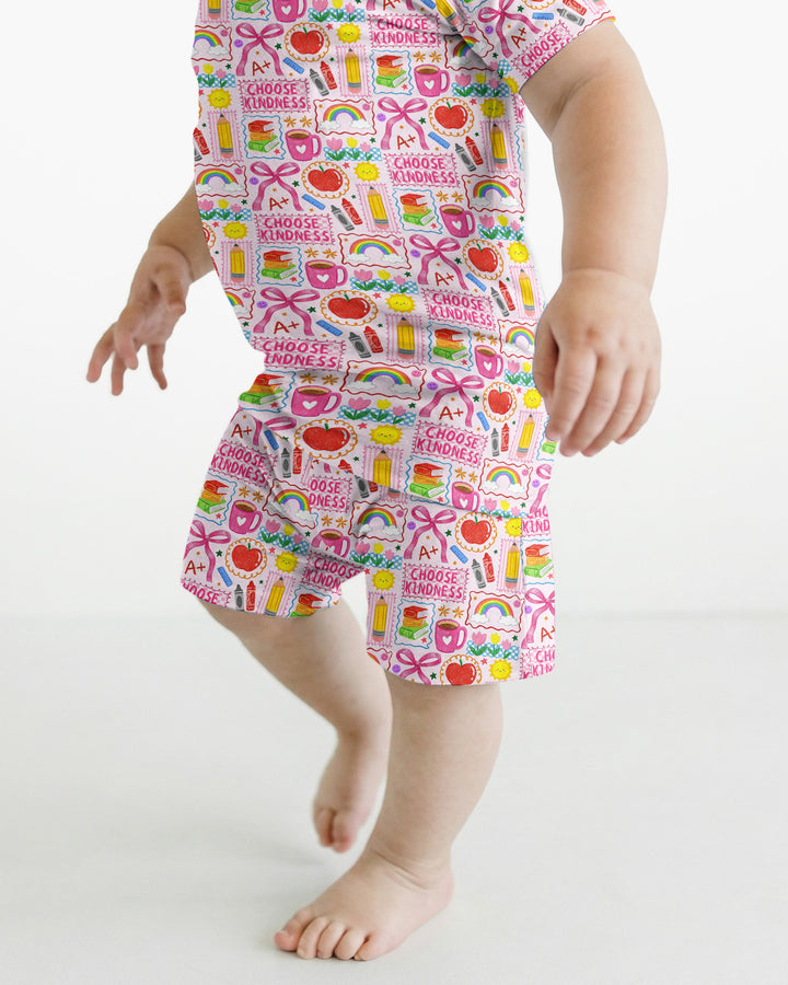 Schlafanzug-Set zweiteilig, kurze Ärmel, kurze Hose, Bambus