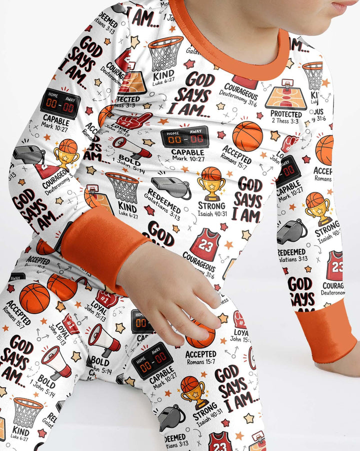 Zweiteiliges Langarm-Pyjama-Set mit Sommerfrüchten