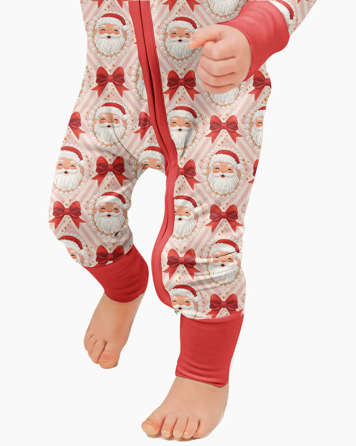 Preppy Coquette Santa Mommy And Me Matching Bamboo Convertible Zippy