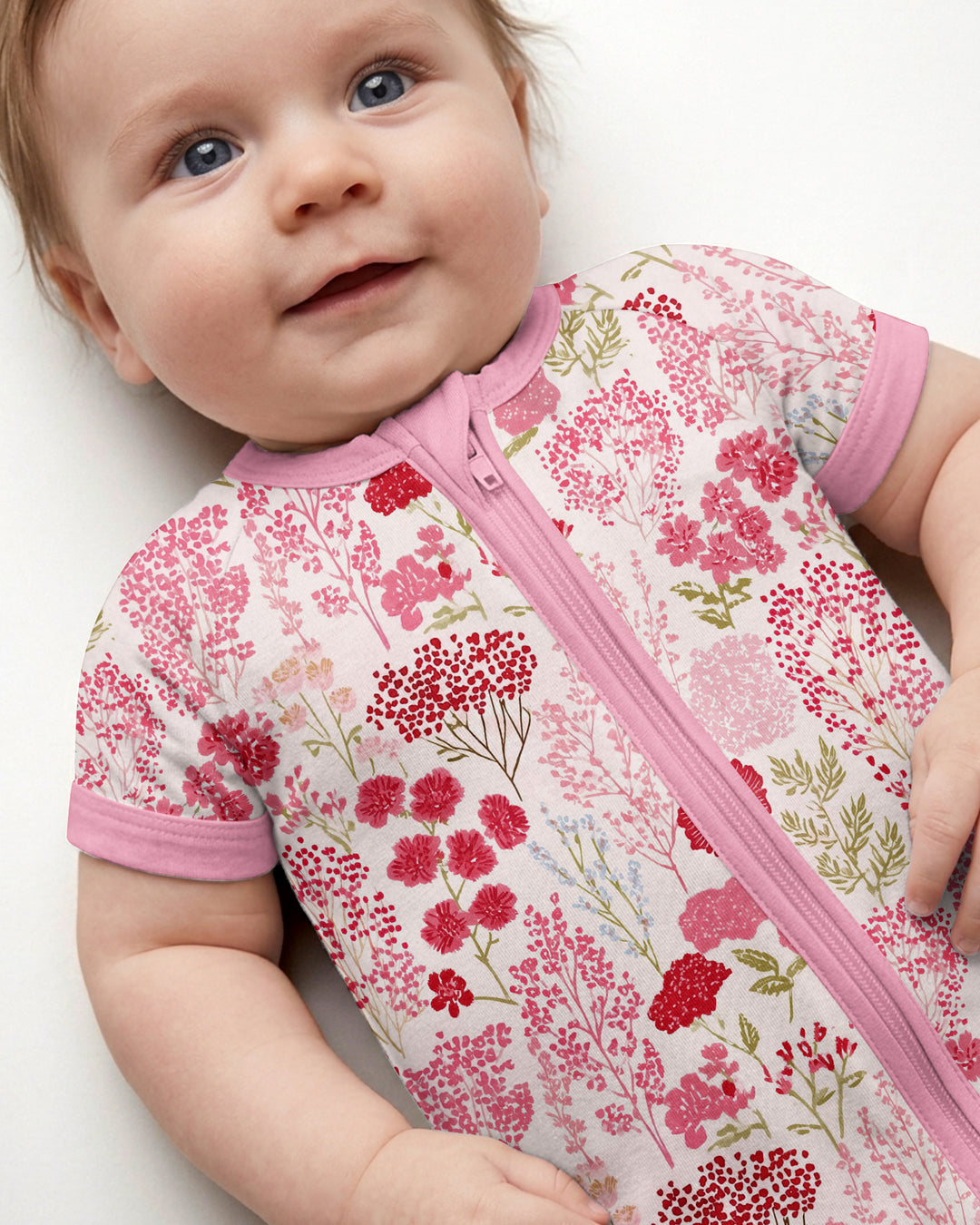 Blushing Wildflowers Bamboo Shorty Zippy