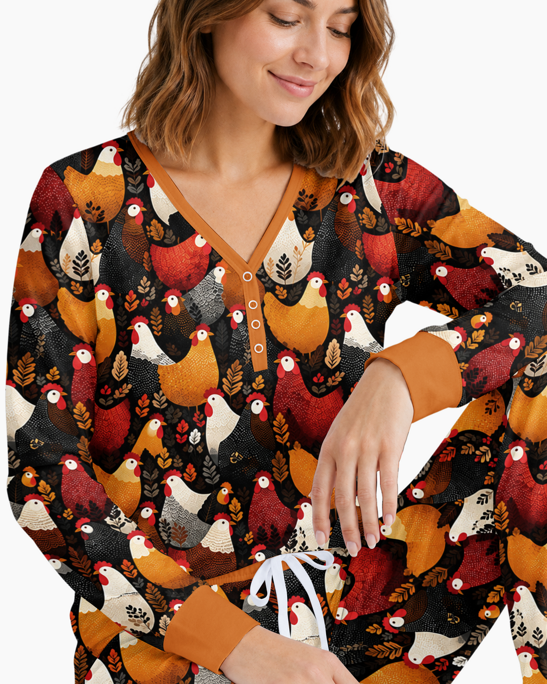 Chicken Coop Bamboo Women Pajama Set