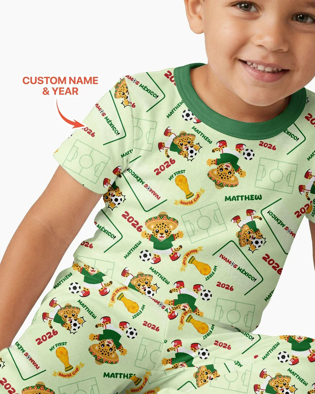 Zweiteiliges, kurzärmliges Pyjama-Set mit Marienkäfern