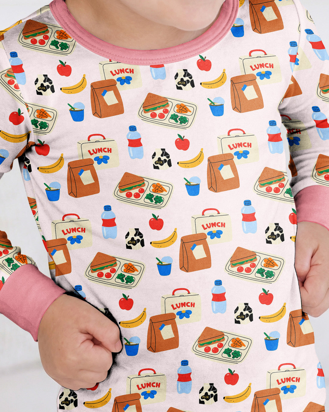 Zweiteiliges Langarm-Pyjama-Set mit Sommerfrüchten