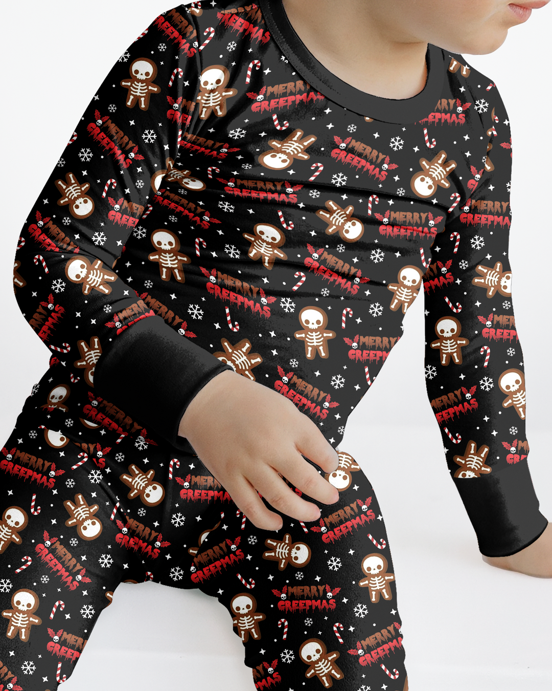 Merry Creepmas Cookies Bamboo Two Piece Long Sleeve Pajama Set